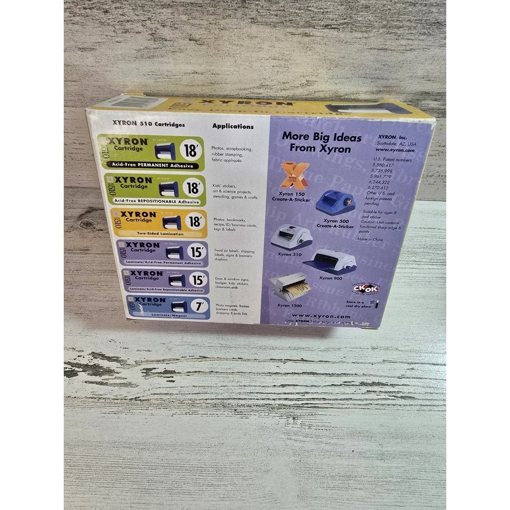 Xyron 510 Refill Cartridge Acid Free Permanent Adhesive 1605-18 5 Inch x 18 Ft